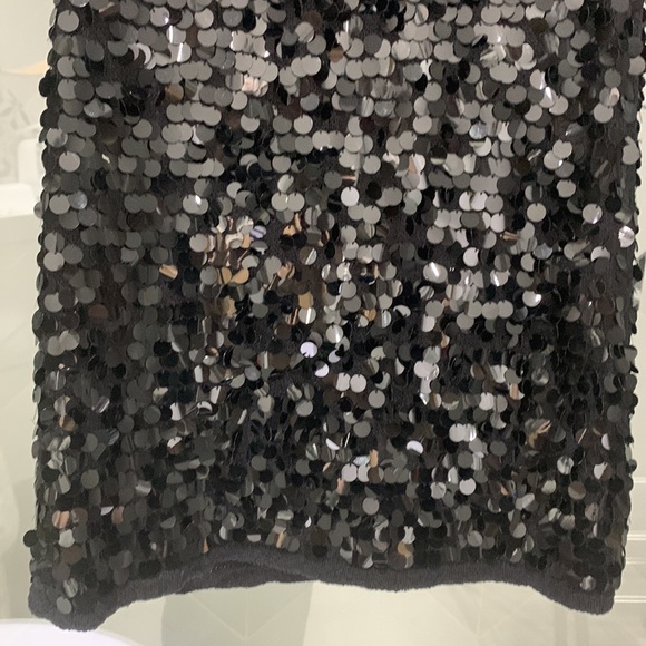 Like 🆕🌸VTG 90’ Beautiful Hand Sewn Sequins Little Black Dress - Picture 13 of 17